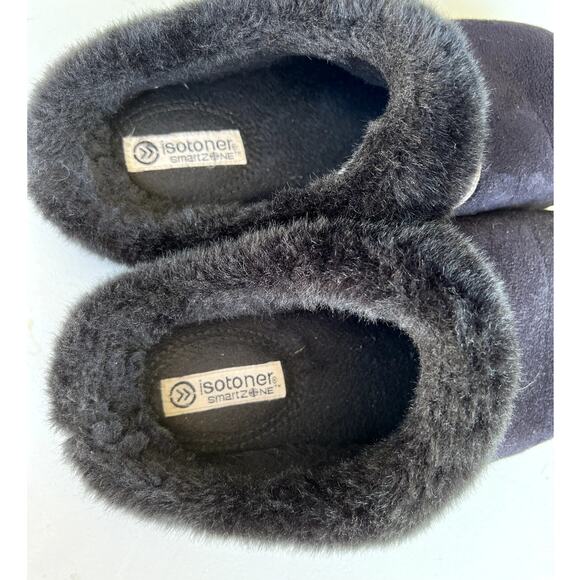Isotoner clog/ slippers, black, women's size 7.5-8 - Picture 2 of 3